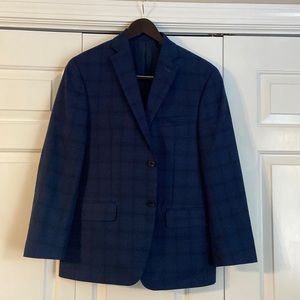 Mens Michael Kors 38S Navy Plaid Sportcoat